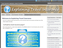 Tablet Screenshot of explainingtravelinsurance.com